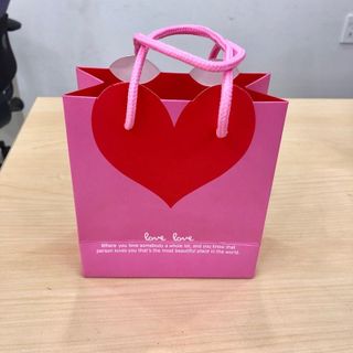 túi giấy đựng quà có nơ xinh xắn 14x7x15