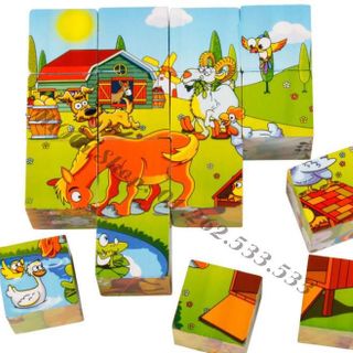 Ghép hình lập phương 3D 16 miếng