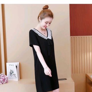 ĐẦM SUÔNG CỔ VIỀN TRẮNG DẬP LI