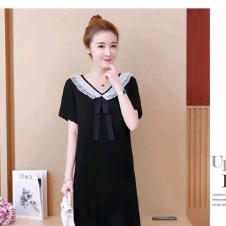 ĐẦM SUÔNG CỔ VIỀN TRẮNG DẬP LI