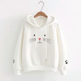 Áo hoodie mặt mèo