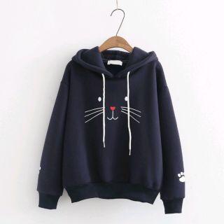 Áo hoodie mặt mèo