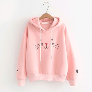 Áo hoodie mặt mèo
