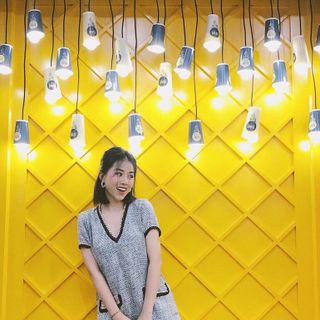 đầm bố suông viền