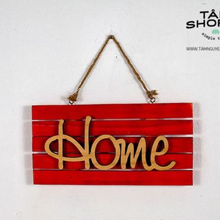 Bảng gỗ HOME nền sọc đỏ giá sỉ