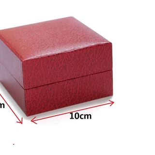 hộp đồng hồ giả da nắp gặp gối nhung 10x10x6