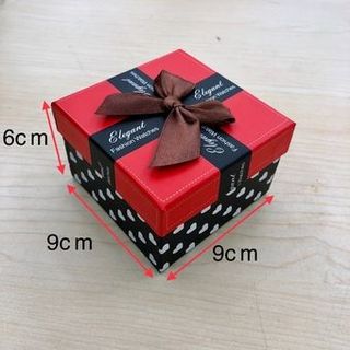 hộp đồng hồ trang sức giấy gối nhung có nơ 9x9x6