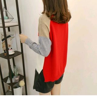 ÁO LEN XẺ TÀ TAY BO PHỐI MÀU NĂNG ĐỘNG