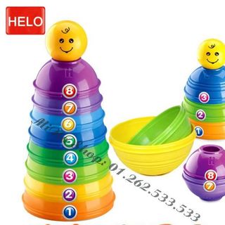 Tháp Cốc học to nhỏ xếp chồng