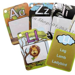 Bộ THẺ TÔ MÀU dùng nhiều lần- Chủ đề Chữ Cái