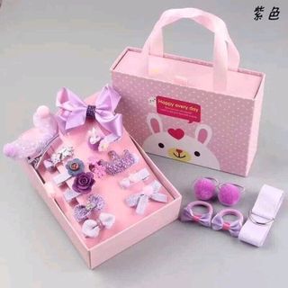 SET NƠ KẸP TÓC BÉ GÁI 18 chi tiết FULL HỘP