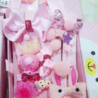SET NƠ KẸP TÓC BÉ GÁI 18 chi tiết FULL HỘP