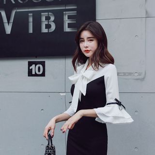 Váy đầm giá sỉ - Đầm váy giá sỉ - Giá bán buôn - Đầm ôm body đuôi cá công sở giá buôn giá rẻ mới nhất dạo phố dự tiệc