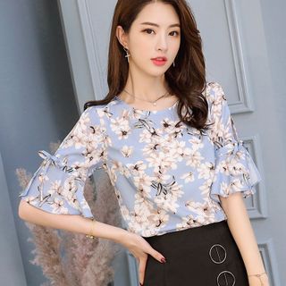 Áo Nữ giá sỉ - bán buôn áo nữ - chuyên cung cấp phân phối sỉ áo nữ - nguồn hàng áo nữ áo sơ mi hoa thắt nơ giá buôn giá rẻ mới nhất