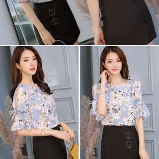 Áo Nữ giá sỉ - bán buôn áo nữ - chuyên cung cấp phân phối sỉ áo nữ - nguồn hàng áo nữ áo sơ mi hoa thắt nơ giá buôn giá rẻ mới nhất