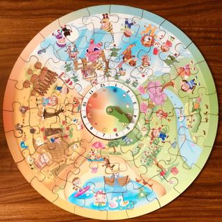 Set 2in1 - Ghép hình puzzle - học Thời gian Mùa trong năm