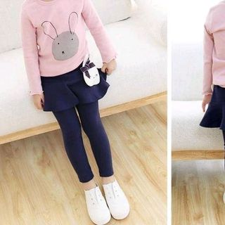 QUẦN LEGGING LIỀN VÁY ĐÍNH THỎ Hàng sẵn