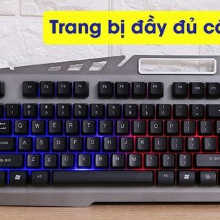 BÀN PHÍM GIẢ CƠ LED 7 MÀU-BOSSTON K330 CÓ GIÁ ĐỠ ĐT