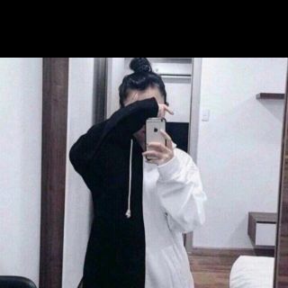 Hoodie nỉ lệch tà