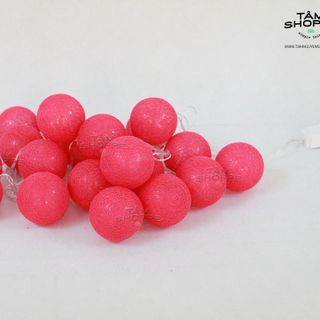 Dây đèn Cotton Ball Thái Lan màu Hồng cánh sen Số 13 LED giá sỉ