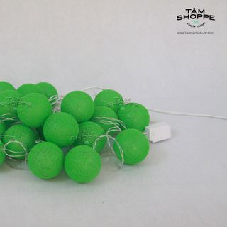 Dây đèn Cotton Ball Thái Lan màu Xanh lá 11 LED giá sỉ