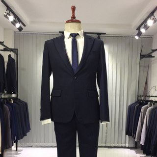 Suit Hàn Quốc xanh đen 2 nút