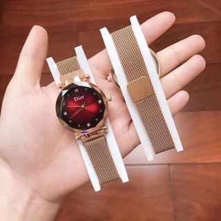 Đồng hồ dây nam châm mặt đá