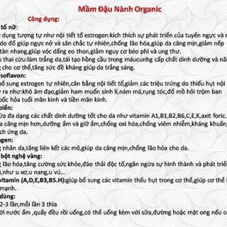 mầm đậu lành organic