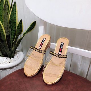 dép xuồng quai lưới kim sa