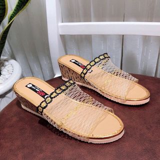 dép xuồng quai lưới kim sa