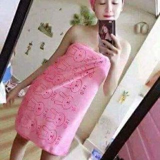 Bộ khăn tắm lau mặt quấn đầu