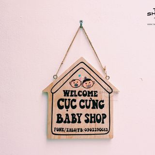 Bảng hiệu gỗ vẽ tay Cục Cưng Baby giá sỉ