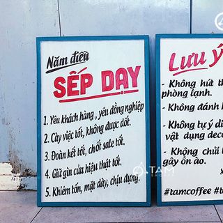 Tranh Vintage viết chữ 5 ĐIỀU SẾP DẠY