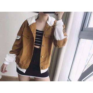 Khoác kaki nữ phối nón nỉ