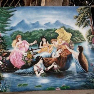 Tranh đá quý Lục yên phong cảnh