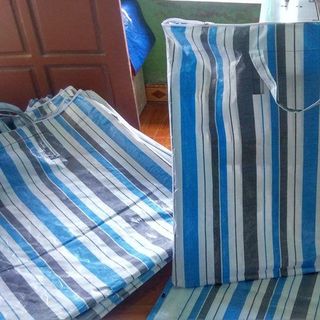 Túi bạt dứa đựng đồ dày dai - kẻ mã lai 50x60x40 từ bạt tú phương