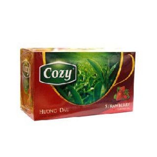 Trà Cozy các vị đào bạc Hà dâu trà xanh 20 túi lọc x2g