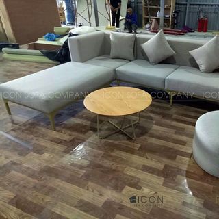 SOFA GÓC BỌC VẢI NỈ ISOFA MÃ L-02