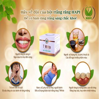 Bột Làm Trắng Răng T White Giúp Răng Trắng Sáng Chắc Khỏe