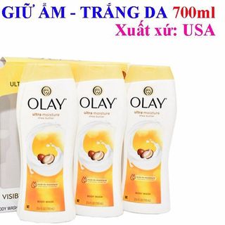 Sữa tắm OLAY – Olay Ultra Moisture Body Wash with Shea Butter 700ml Giữ Ẩm Dưỡng Trắng Da