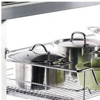 GIÁ ĐỰNG XOONG NỒI CÁNH MỞ KHÔNG CÓ THANH RAY GIẢM CHẤN CÓ KHAY HỨNG NƯỚC