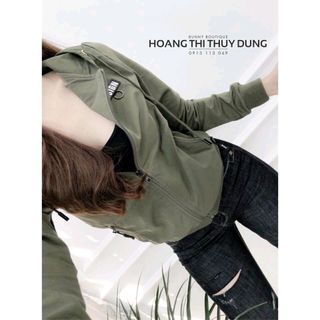 Khoác Dù nữ logo thêu