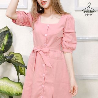 ĐẦM CÔ VUÔNG TAY PHỒNG