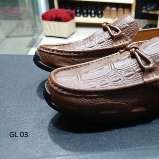 giầy lười da bò dập vân ca sấu GL 03