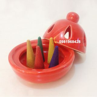 Đỉnh Xong Trầm Mini Đỏ Bóng