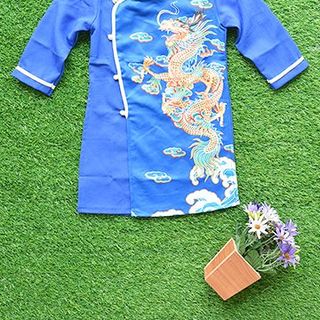 Áo dài in hình rồng bé trai