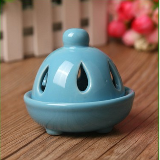 Lư Đốt Xông Trầm Hương Mini Xanh Lam Núm Tròn
