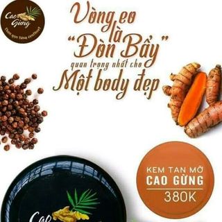 Cao gừng tan mỡ bụng