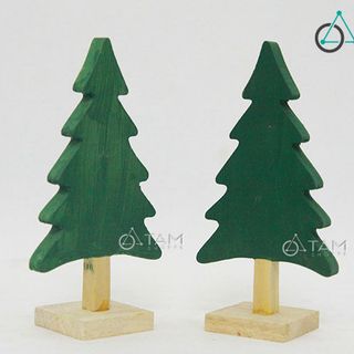 Cây thông Noel bằng gỗ nhỏ xinh để bàn Số 002