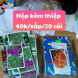 Hộp quà kèm thiệp 40k/xấp giá sỉ